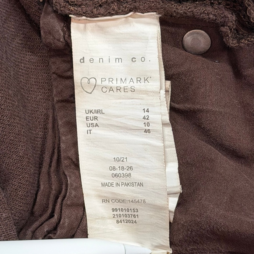 Primark Women's Wide Leg Jeans in Chocolate Brown - Picture 6 of 14